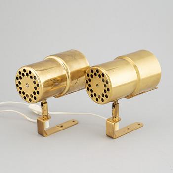 Hans-Agne Jakobsson, a pair of brass wall lights.