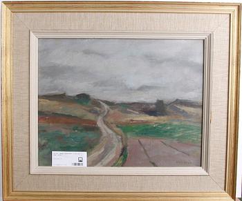 OKÄND KONSTNÄR, olja på duk, bär otydl. sign.