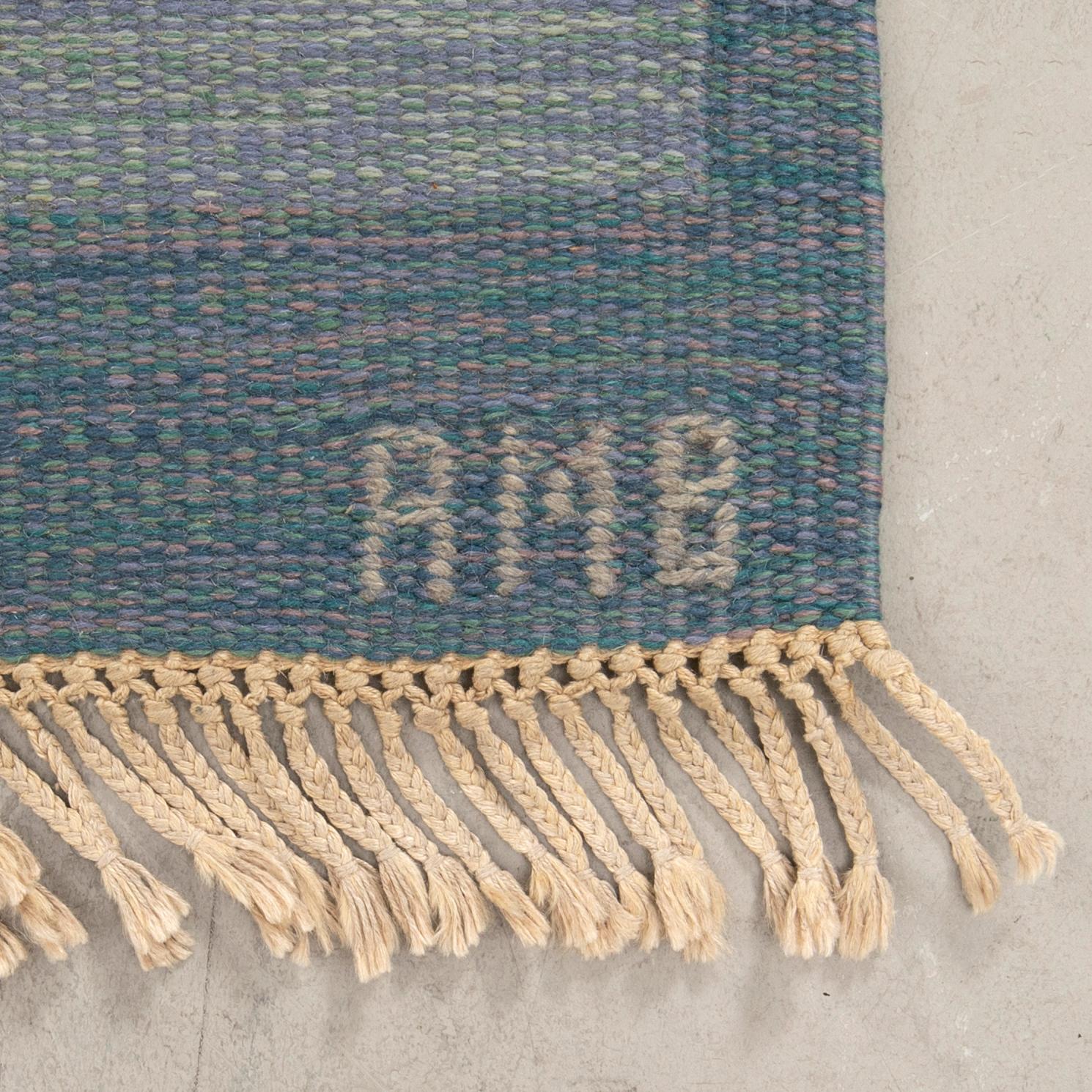 Anne-Marie Boberg, Rug flat weave signed approx. 309x197 cm.