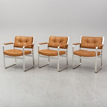 KARL ERIK EKSELIUS, fåtöljer 3 st, "Mondo", JOC.