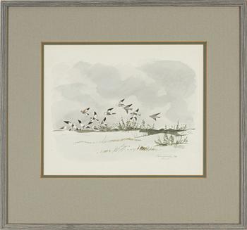 Gunnar Brusewitz, watercolour, signed and dated Öland -72.