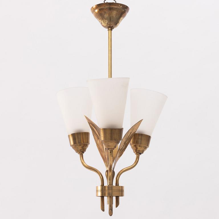 Edvard Hagman AB, a Swedish Modern ceiling lamp, 1940's/50's.