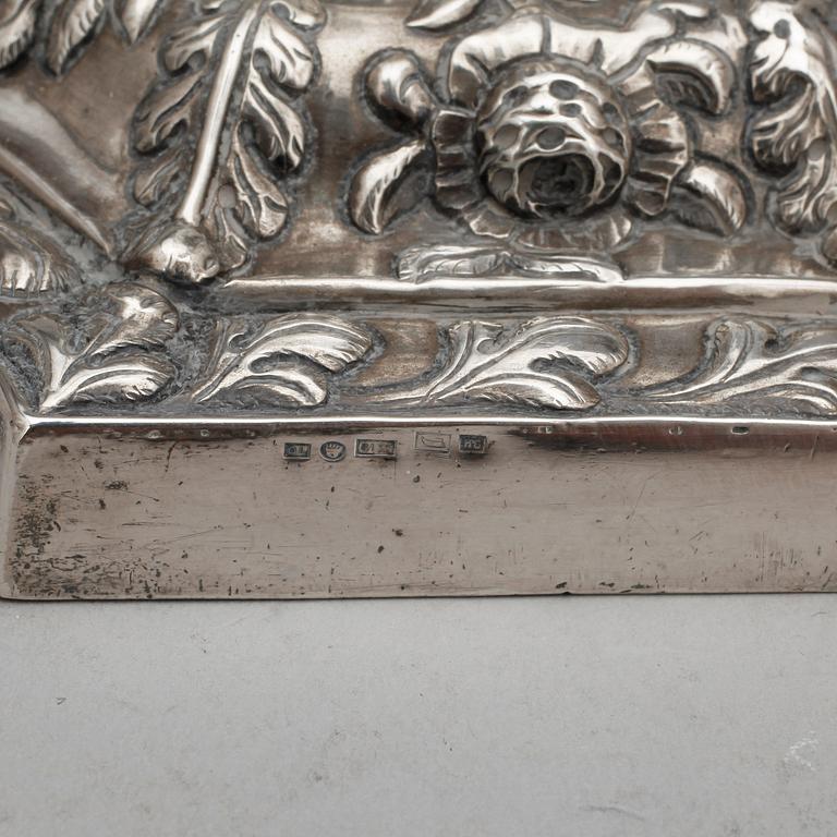 LJUSSTAKAR, ett par, silver, troligen England, stämplade Helsingfors 1936. Vikt tot ca 1020 gram.