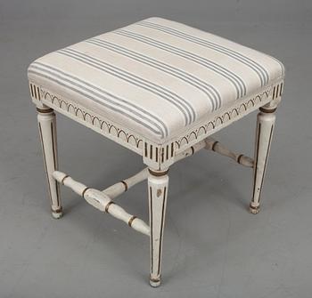 TABURETT, gustaviansk, ca 1800.