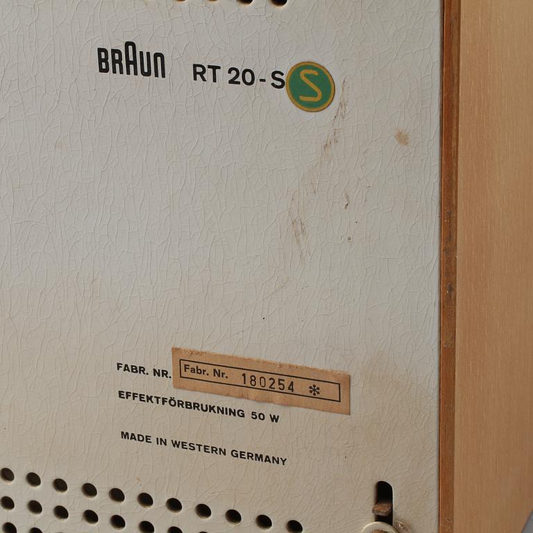RADIO, "RT 20", Dieter Rams för  Braun, modellen formgiven 1963.