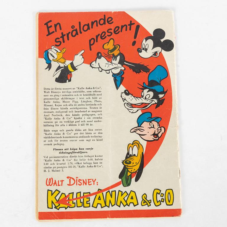 Serietidning, "Kalle Anka & Co", nr 1, 1948.