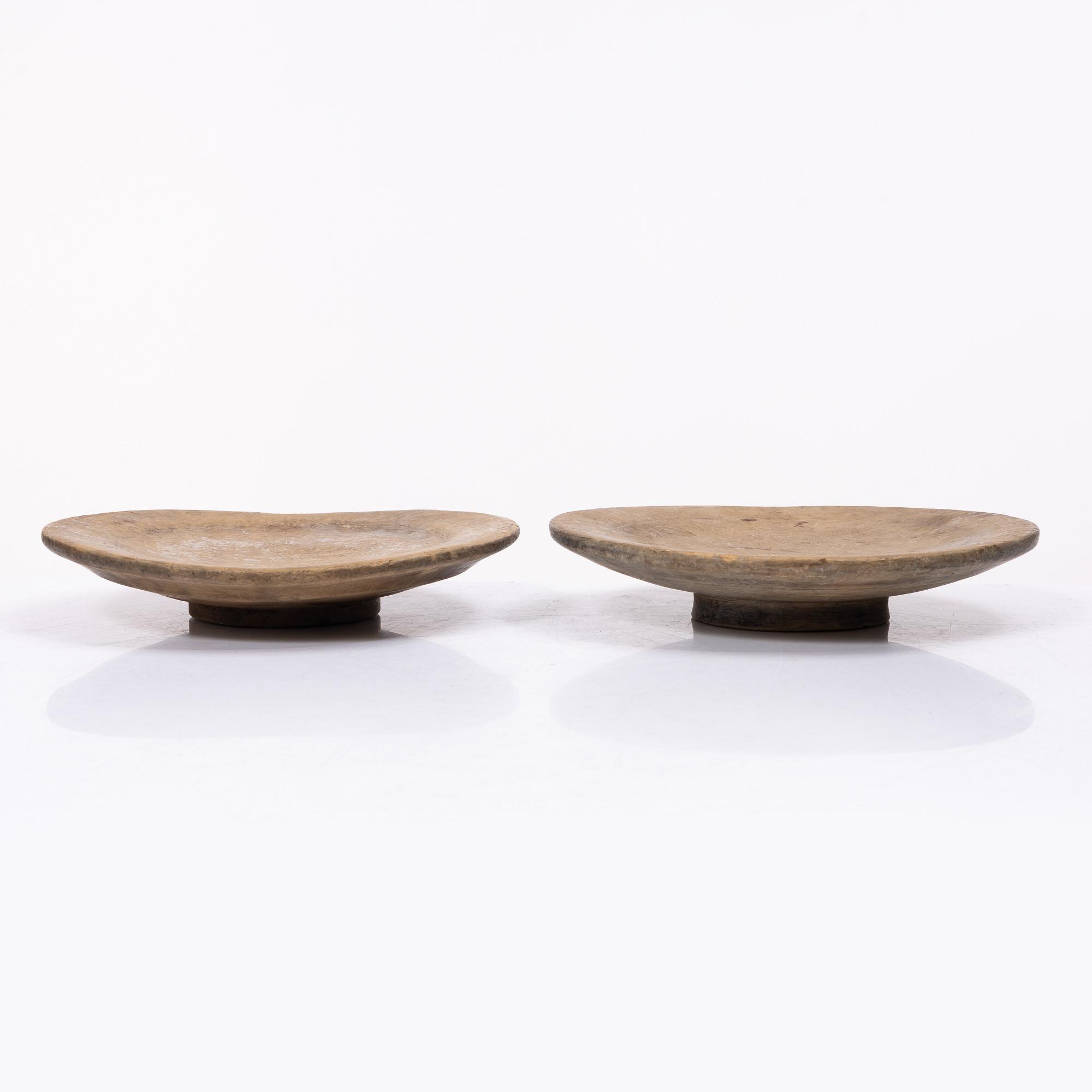 Eight folk art plates and dishes, 19th century.