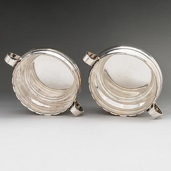 A pair of Danish silver tureens, maker's mark of Franz Hingelberg, Aarhus, Denmark 1917.