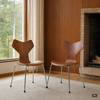 Arne Jacobsen, Chairs, 5, “Grand Prix”, Fritz Hansen,