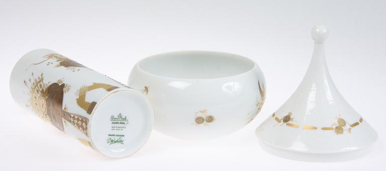 PARTI KERAMIK och GLAS, 4 delar, Björn Wiinblad, 1900-talets andra hälft.