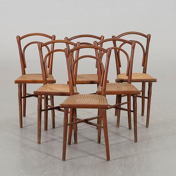 A set of six Thonet chairs early 1900's.