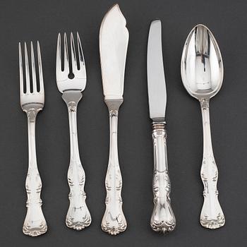 GAB, a 'Prins Albert' part silver cutlety, Stockholm, 1970/80s (53 pieces).