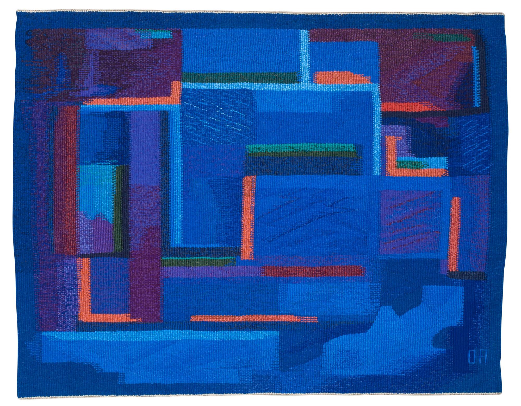 VÄVD TAPET. "Sommaren som var så rar". Tapestry weave (gobelängteknik). 105,5 x 137,5 cm. Signed EEVAHENNA AALTO 1998 PARIS at the back.