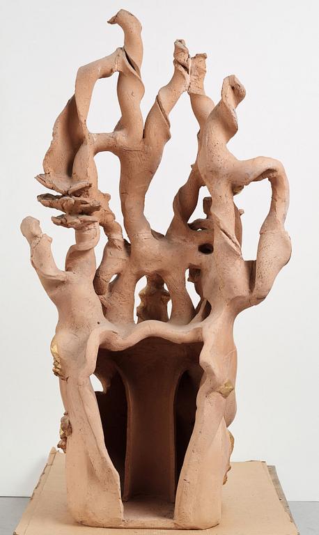 Hertha Hillfon, skulptur, hjorthuvud, egen ateljé, daterad -79.