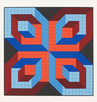 346. VICTOR VASARELY. Färgserigrafi, signerad i blyerts och numrerad 195/250.