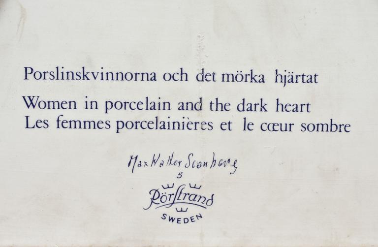 VÄGGPLATTA, stengods, Max Walter Svanberg, Rörstrand.