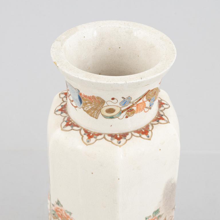 A Satsuma-ware porcelain vase, Japan, Meiji (1868-1912).