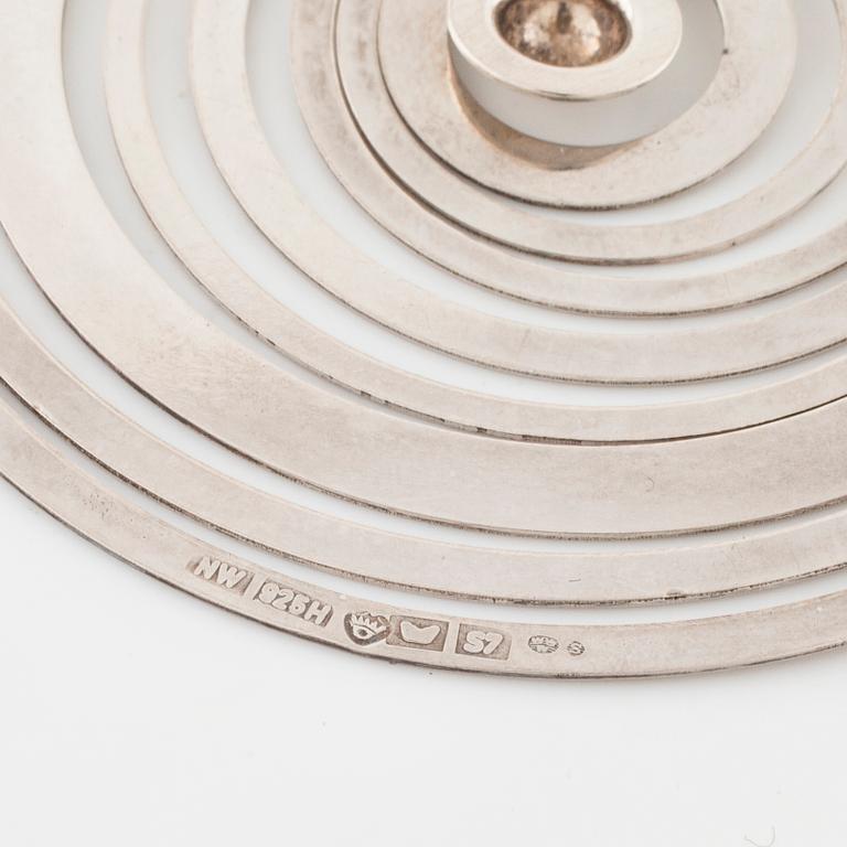 TAPIO WIRKKALA, hänge, "Silvermåne", N. Westerback, 1971.