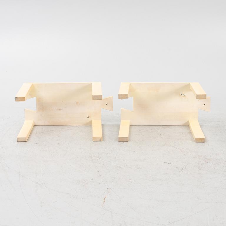 Thomas Sandell, "Wedding Stools", a pair, Asplund, 21st century.