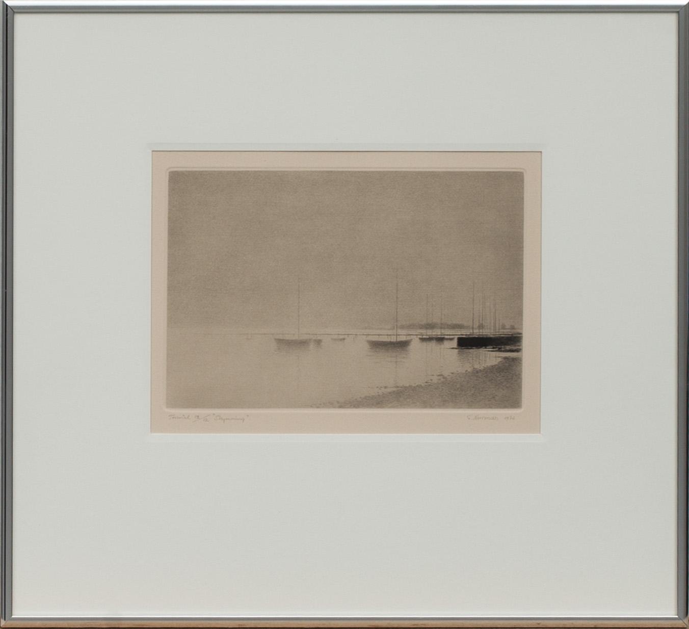 GUNNAR NORRMAN, torrnål, signerad  och daterad 1976, numrerad 12/12.