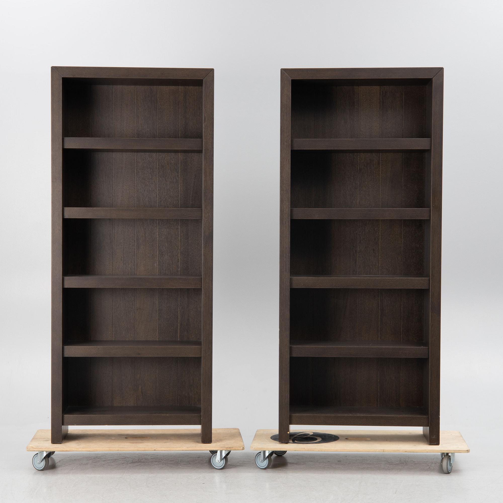 A pair of book cases, Slettvoll.