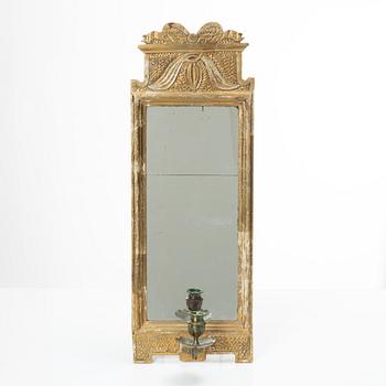 Mirror wall lamp, Gustavian, late 18th century.
