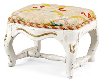 554. A Swedish Rococo 18th century footstool.