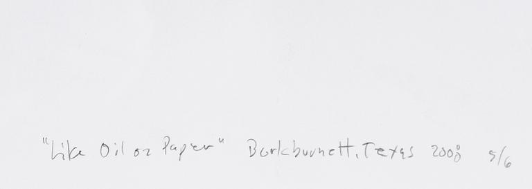 Carl Michael von Hausswolff, blandteknik/collage på papper, 2008, signerad 5/6.