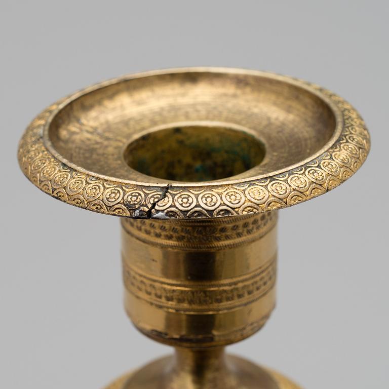 A RUSSIAN CANDLESTICK, ormolu, Moscow ca 1820.