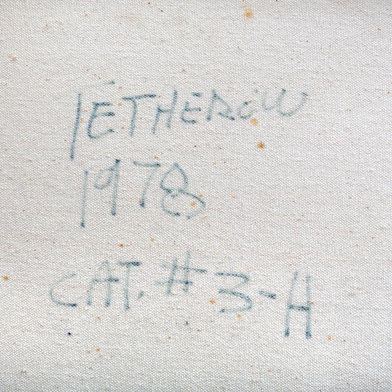 Michael Tetherow, oil on canvs with cut out signed and dated 1978.