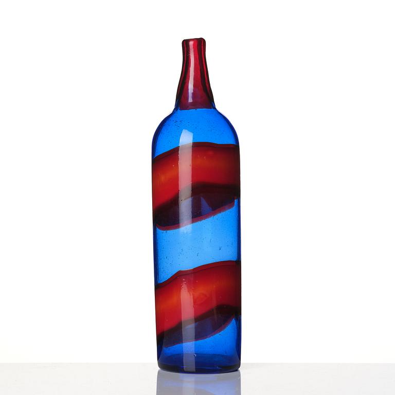 Fulvio Bianconi, a "Fasce Orizzontale" glass vase, model no. 4315, Venini, Murano, Italy, 1950s.