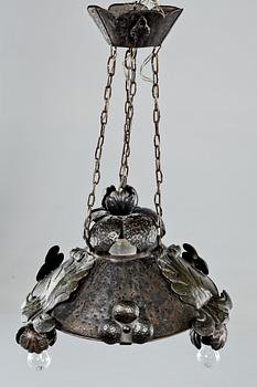 TAKLAMPA, jugend, 1900-talets första del. Höjd ca 80 cm.