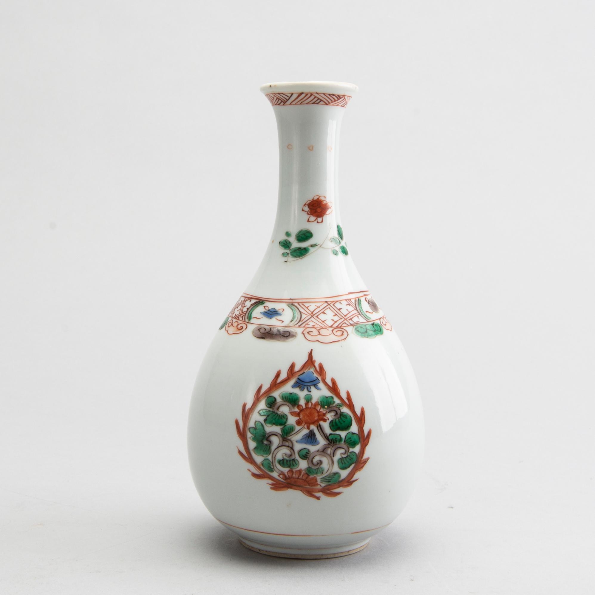 A Chinese 18th century famille verte porcelain vase.