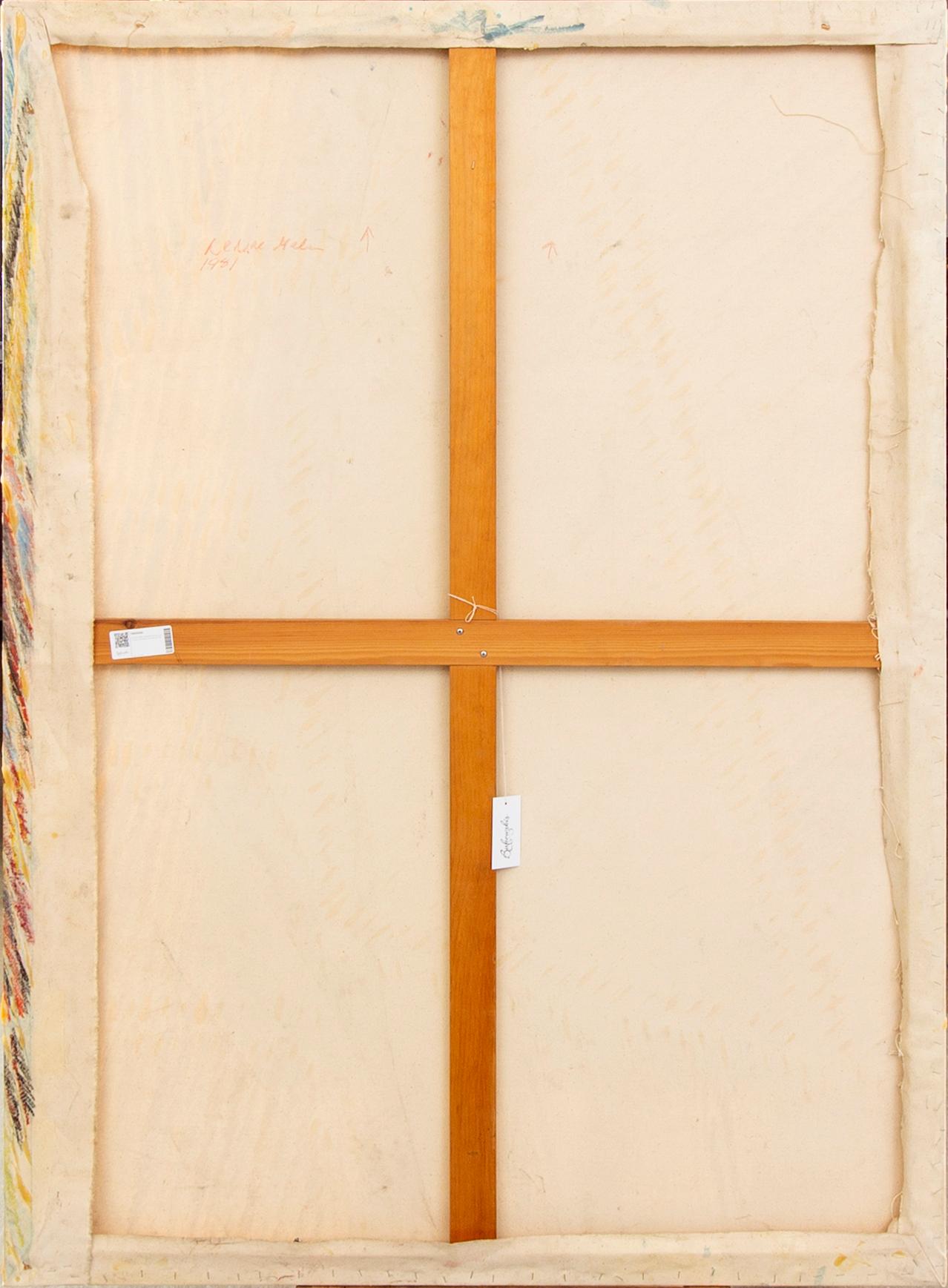 Lenore Malen, Lenore Malen, mixed media on canvas, on verso signed and dated -81.