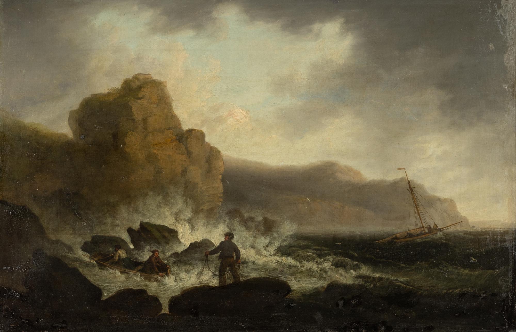 Unknown artist, Stormy sea.