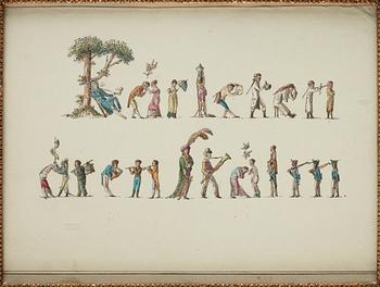Swedish artist around 1800. "Kärleken är en skälm".