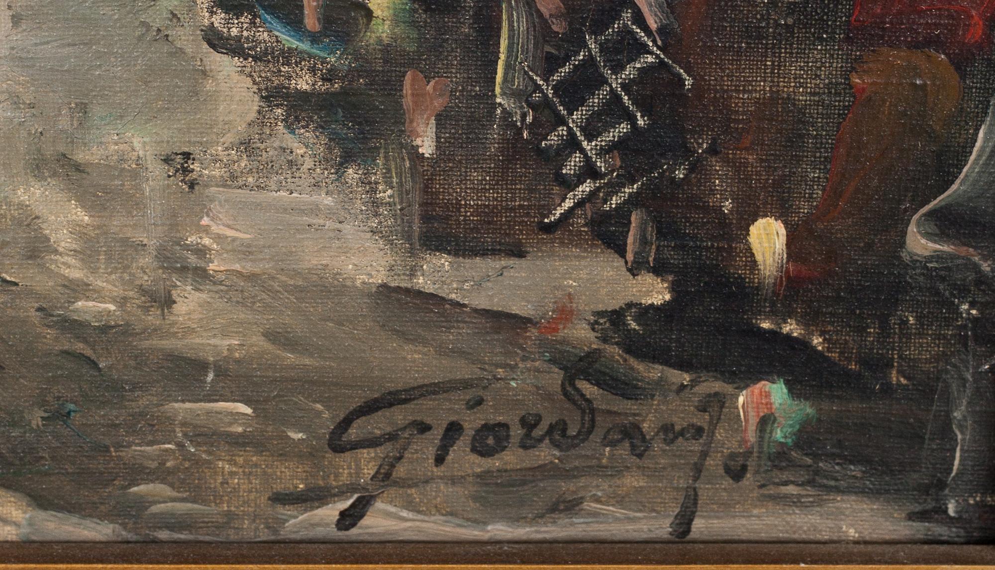 FELICE GIORDANO, olja på duk, signerad.