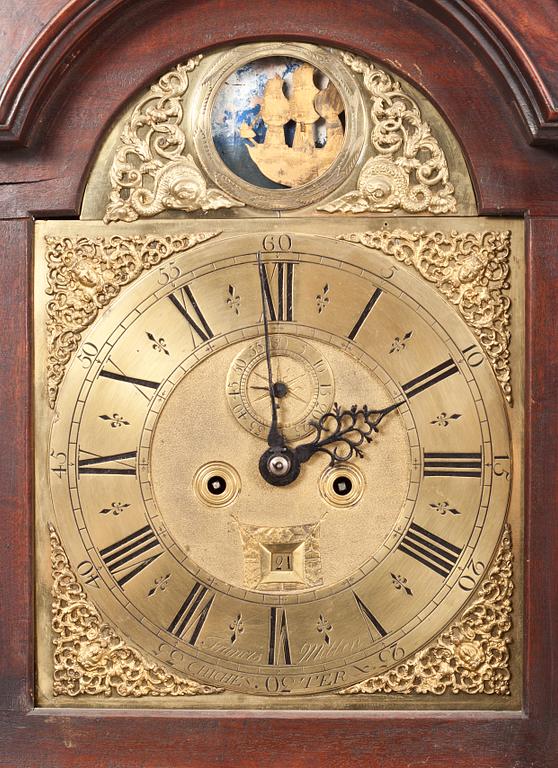 GOLVUR, urtavla märkt Francis Mitten, Chichester, 1700-talets slut.