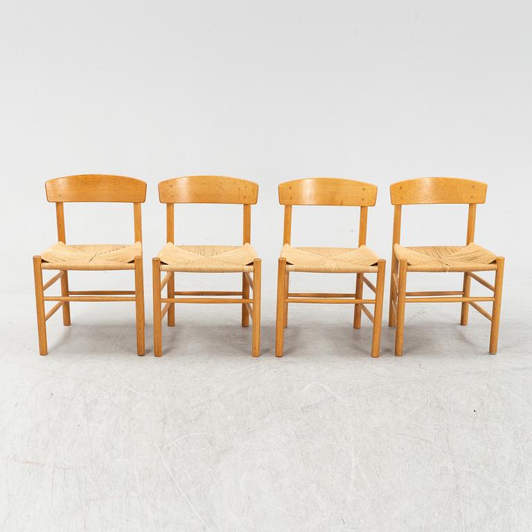 Børge Mogensen, a set of four model 'J39' oak chairs, FDB Møbler, Denmark.