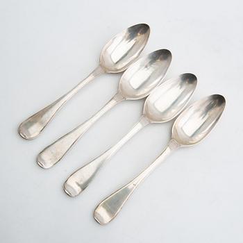 Table spoons, 4 pcs, silver, Gustaf Hamnqvist, Åmål, 1794.