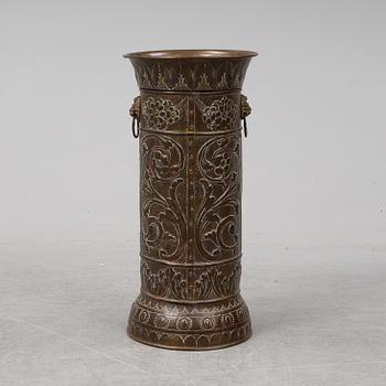 A 19th century brass umbrella stand.