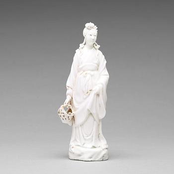 A blanc de chine figure of an elgeant lady, Samson, circa 1900.