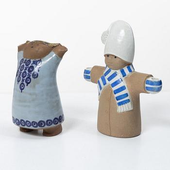 Lisa Larson, Two stoneware figurines, 'Susanna' and 'Julius', Gustavsberg.