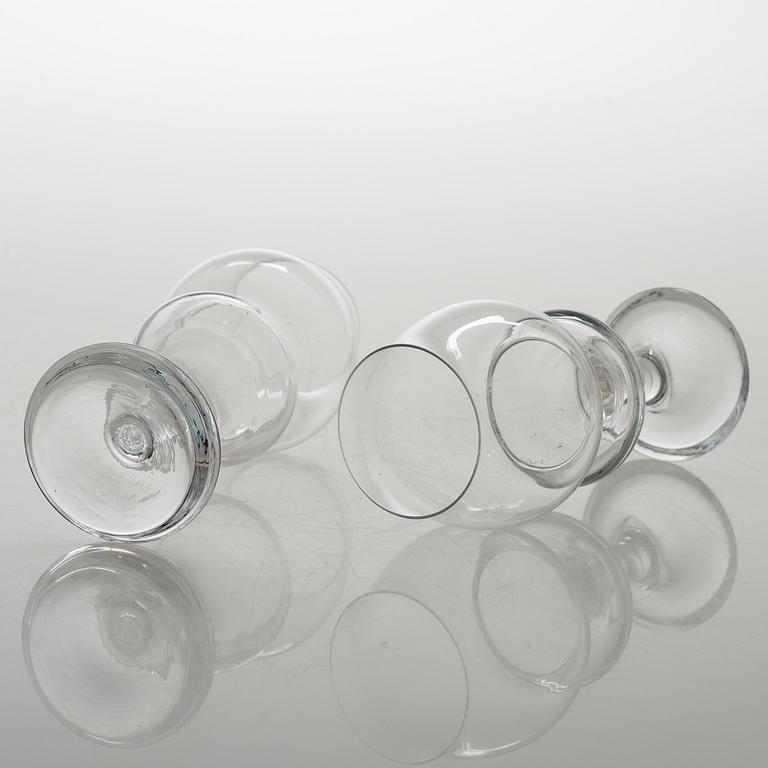 TIMO SARPANEVA, set of 9+2 'Lokkiluoto' (Seagull rock) drinking glasses for Iittala.