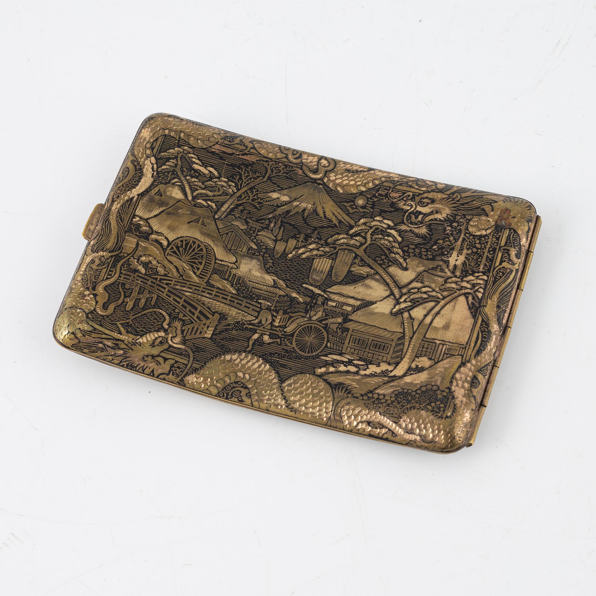 Cigarette case/visiting card holder, Japan, early 20th Century.