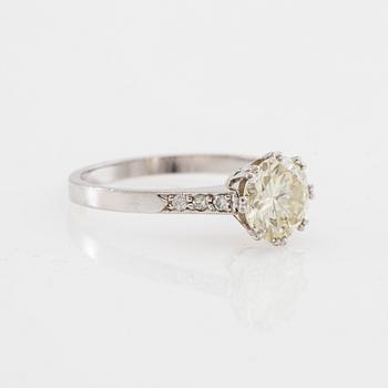 Ring 18K white gold with diamonds approximately 1.62 ct in total, Gothenburg 1953.