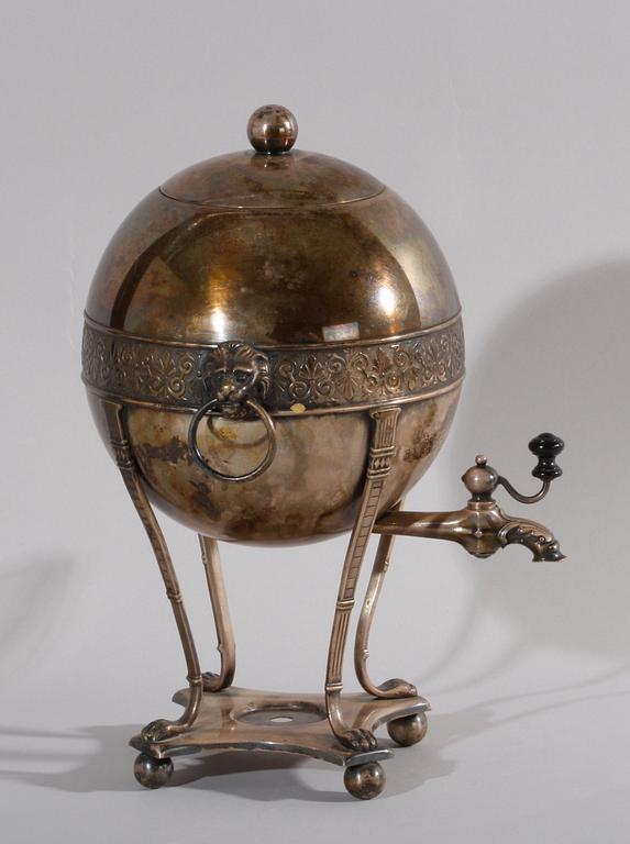 SAMOVAR, nysilver. Empirestil, 1800/1900-tal.