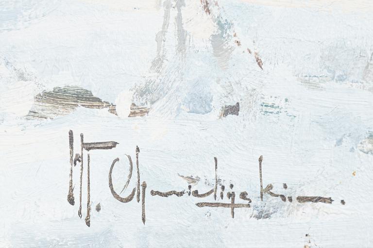 Wladyslaw Chmielinski, slädfärd i vinterlandskap.