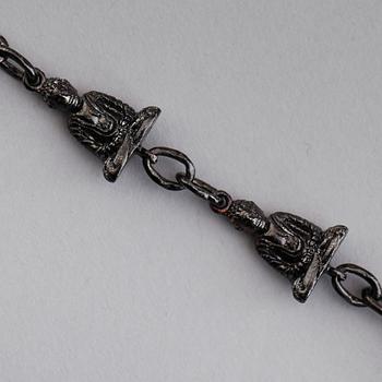 COLLIER, silver, south sea-pärlor.