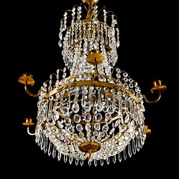LJUSKRONA, gustaviansk stil, 1900-talets första hälft, höjd 65 cm.